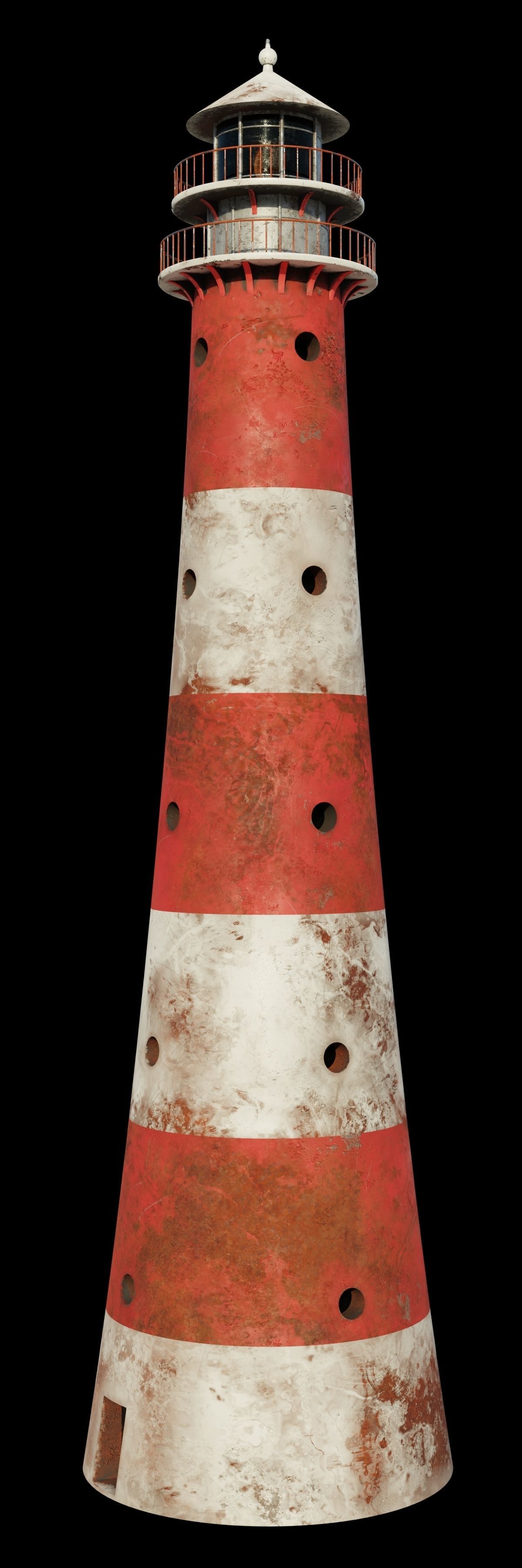 Lighthouse 3D model PBR materials Low-poly 3D model_3