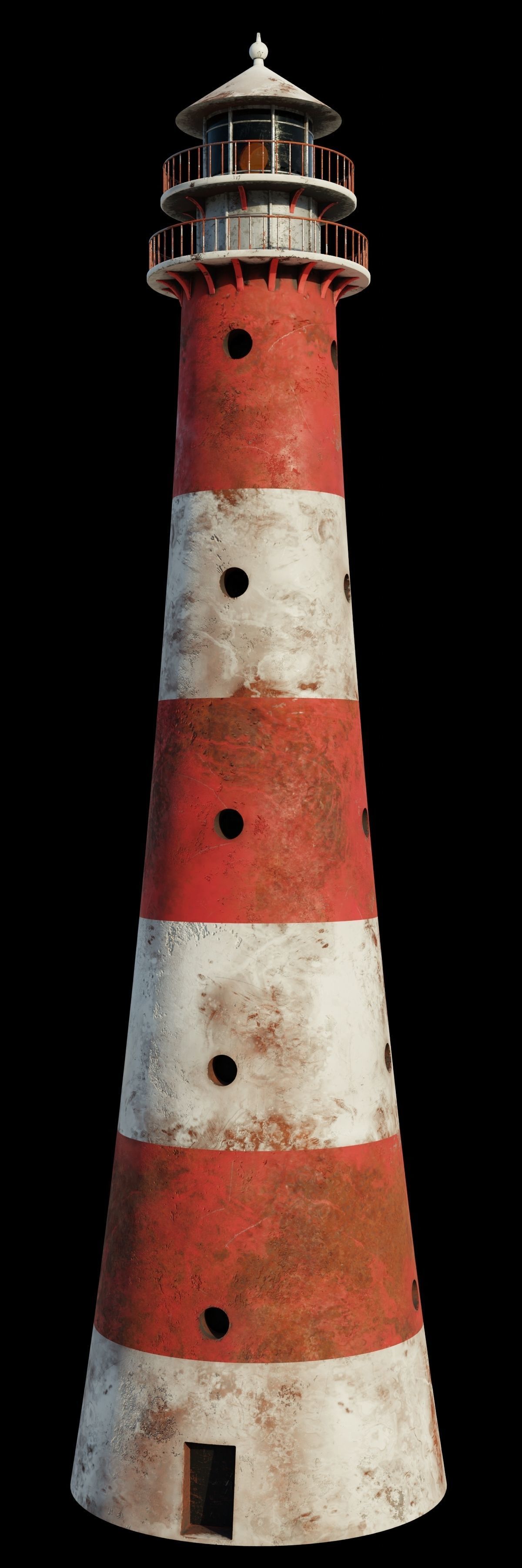 Lighthouse 3D model PBR materials Low-poly 3D model_2