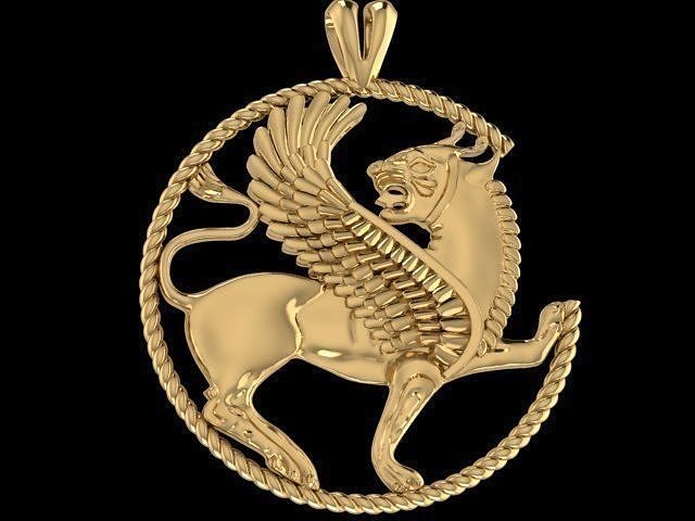pendant lion 3D print model