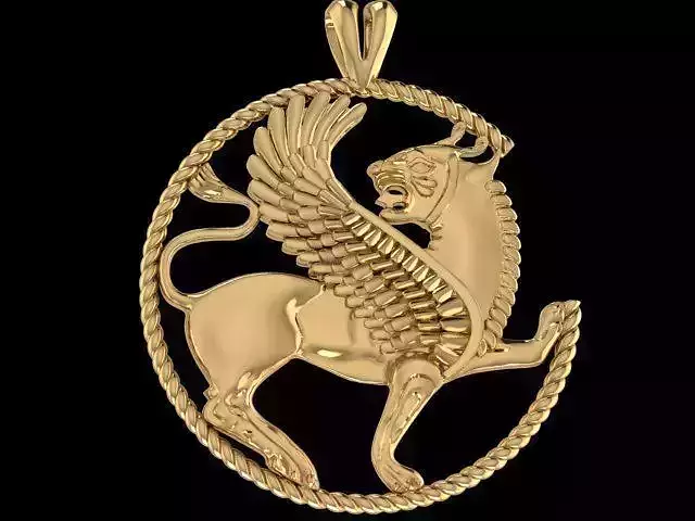 pendant lion 3D print model