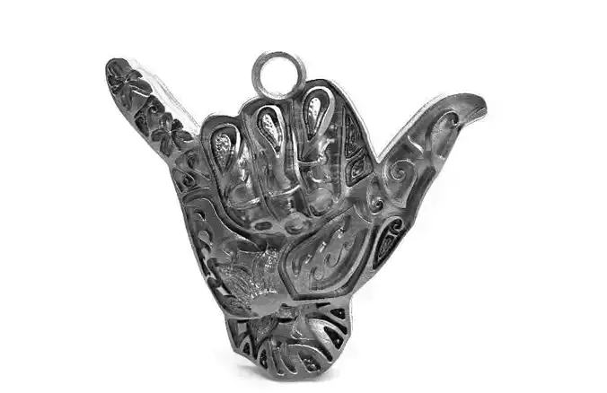 mandala hand pendant