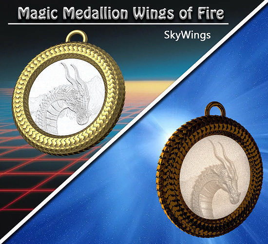 Magic Medallion SkyWings 3D print model