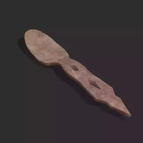 Medieval Designed Spoon Free low-poly 3D model