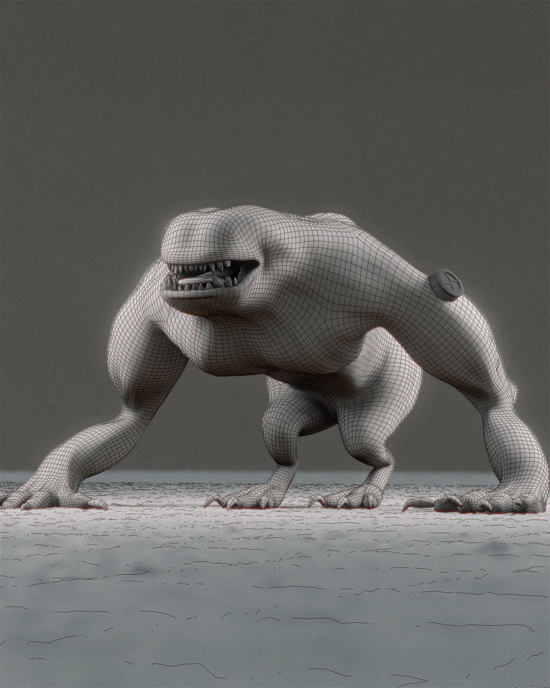 Ben 10  Wildmutt Rigged Low-poly 3D model_6