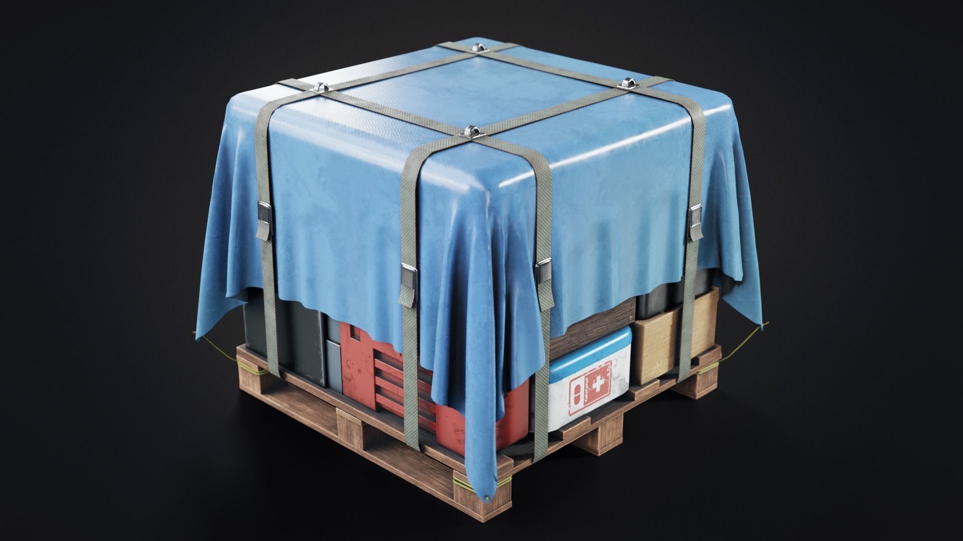 Big Air Drop Low-poly 3D model_5