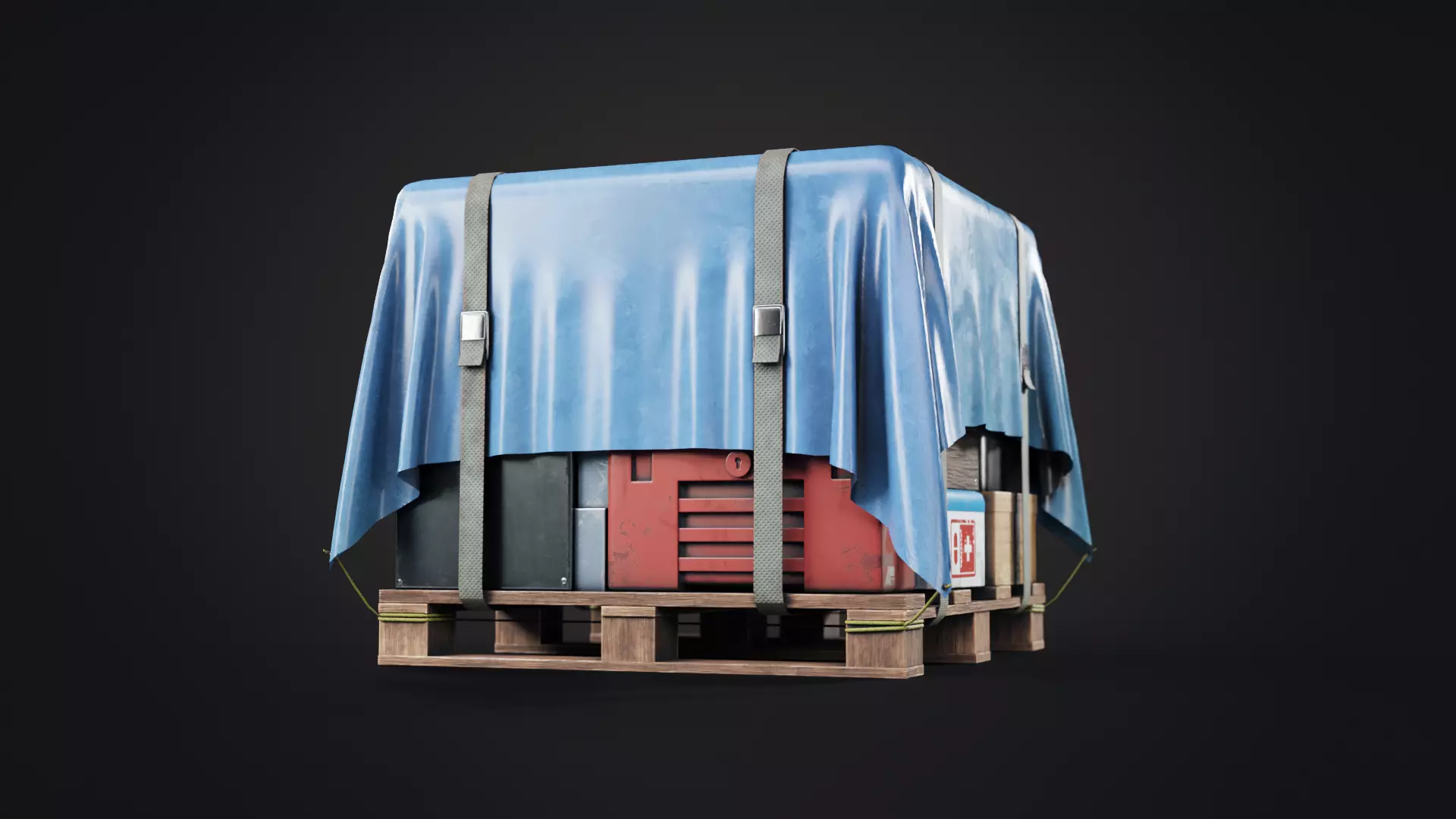 Big Air Drop Low-poly 3D model_0