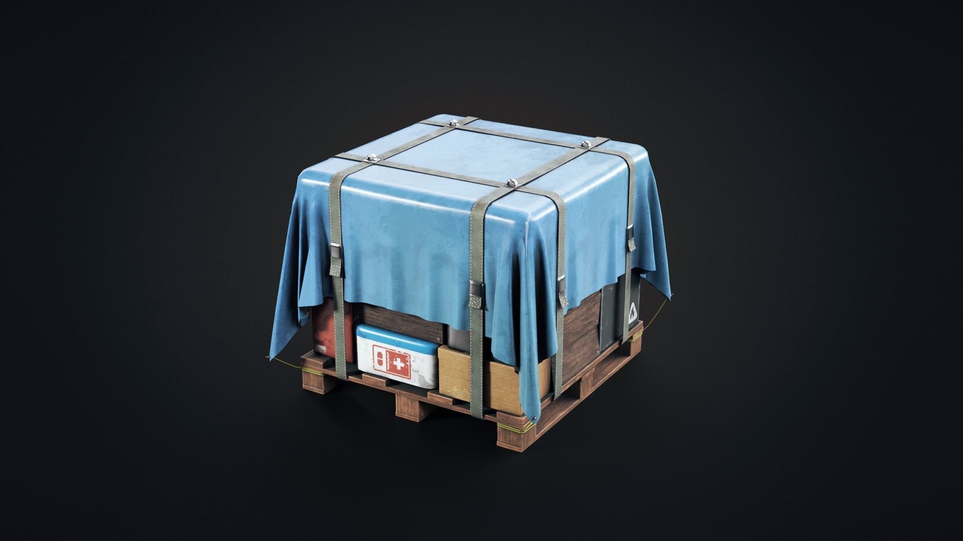 Big Air Drop Low-poly 3D model_7