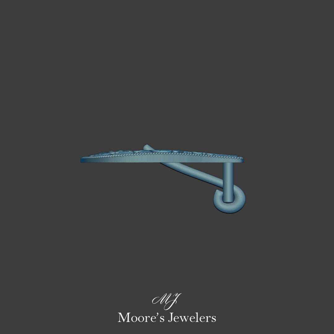 Scroll Pattern Belt Buckle 3d Model 3D print model_5