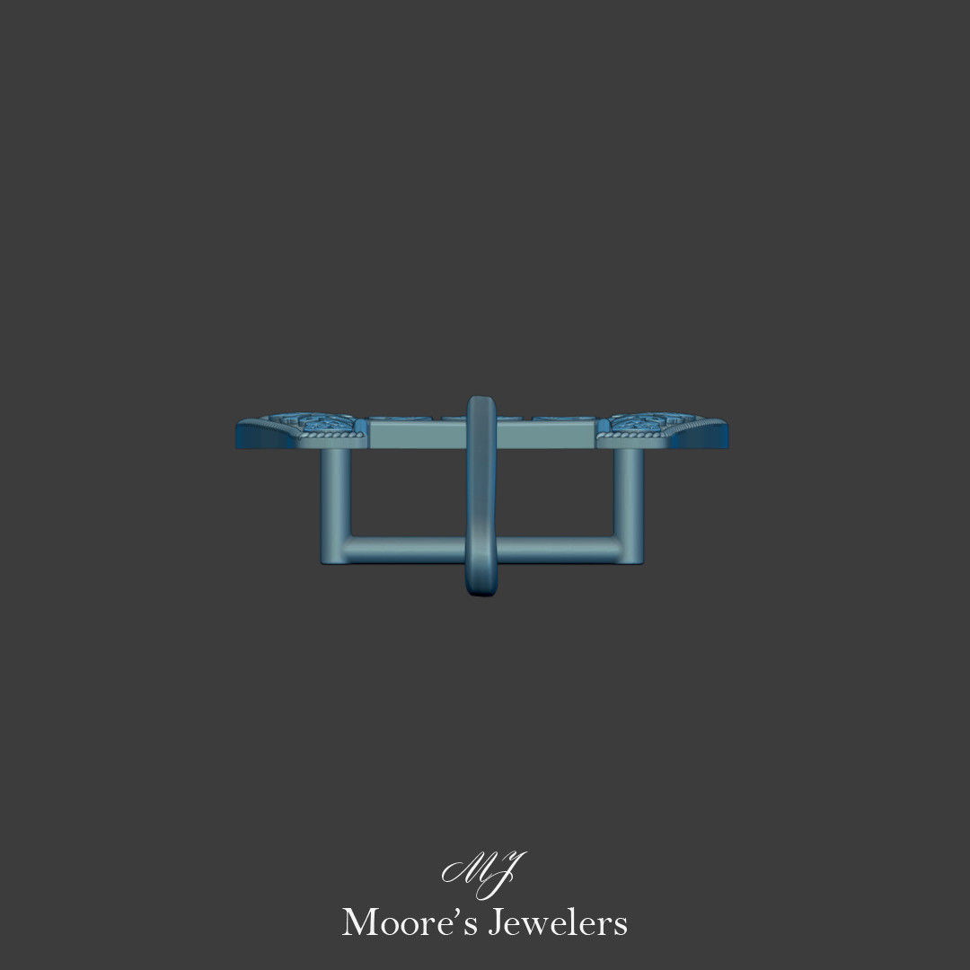 Scroll Pattern Belt Buckle 3d Model 3D print model_8