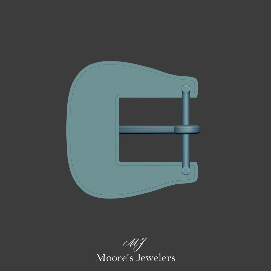 Scroll Pattern Belt Buckle 3d Model 3D print model_7