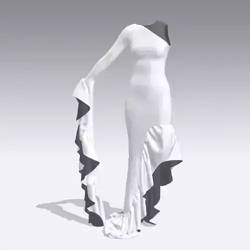 ONE SHOULDER ASYMETRIC DRESS