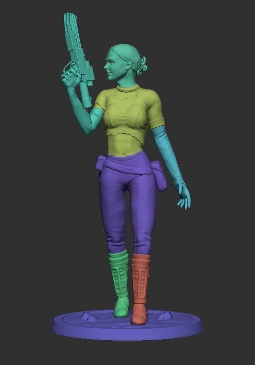 Padme Amidala Statue 3D print model_4