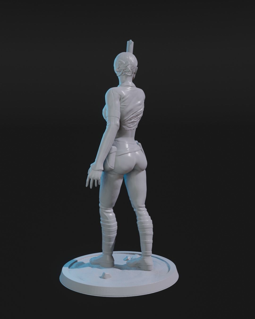 Padme Amidala Statue 3D print model_3