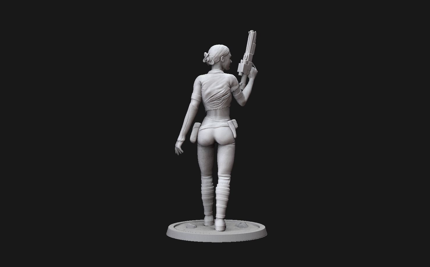 Padme Amidala Statue 3D print model_1