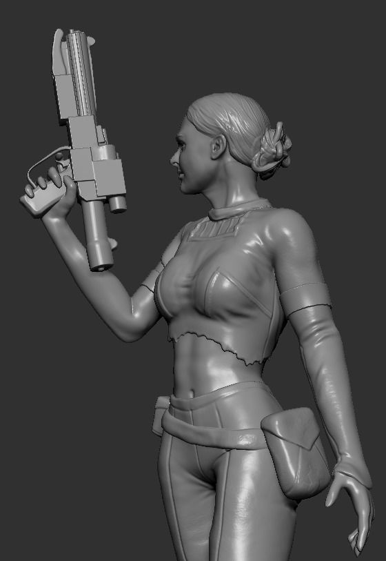Padme Amidala Statue 3D print model_9