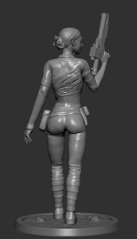 Padme Amidala Statue 3D print model_5