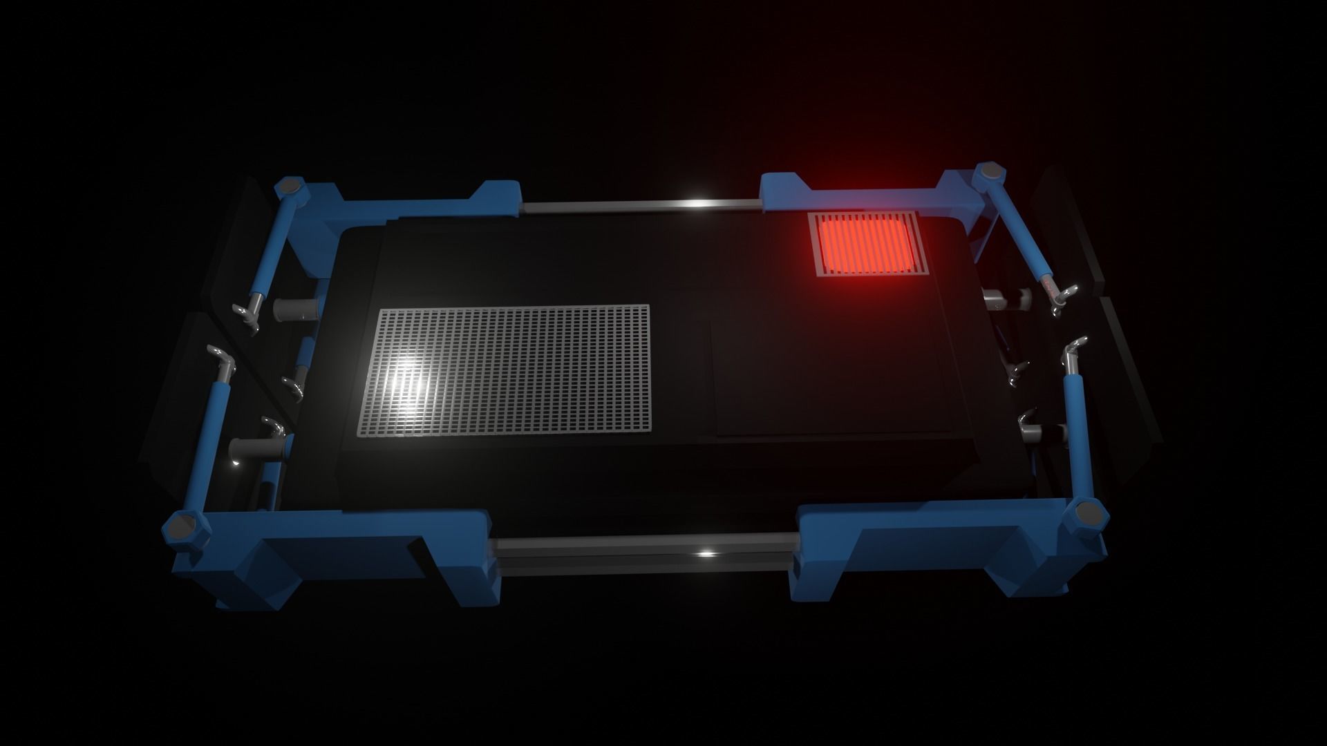 2 in 1 Concept Armored Artillery Nest and Sci Fi Panel 3D model_4