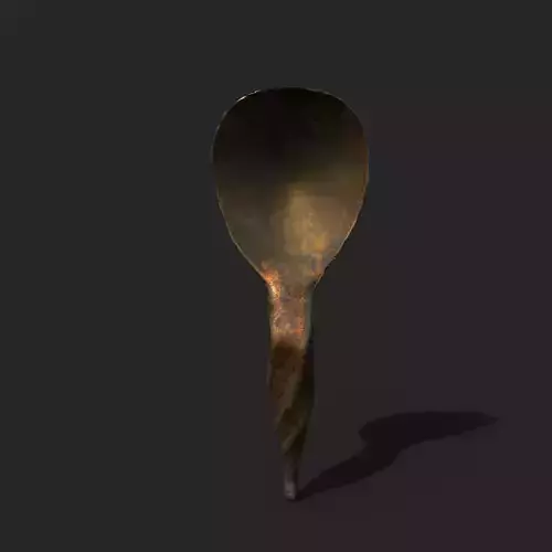 Medieval Bronze Spoon Low-poly 3D model