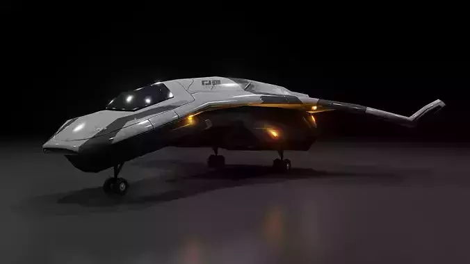 Sporty Spaceship - Game Ready - Low-poly - Mobile Optimized Low-poly 3D model