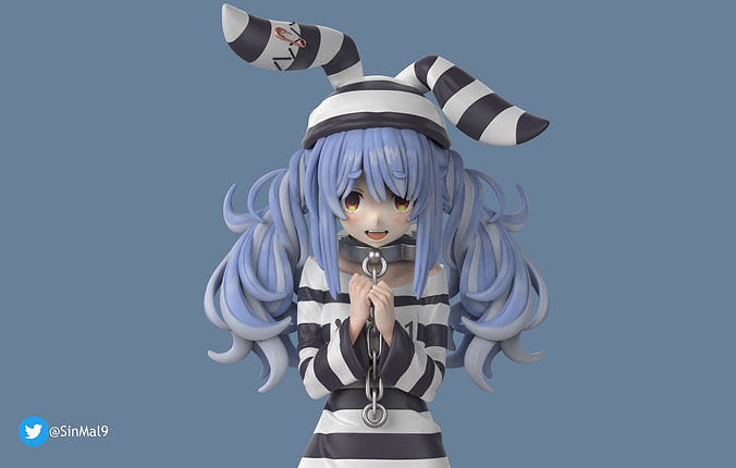 Hololive Usada Pekora jail version 3D print model