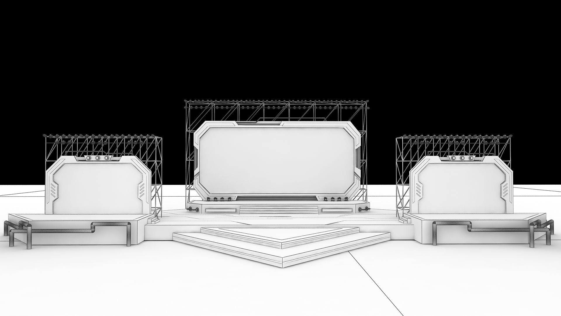 Event stage 06 design 3D model_7