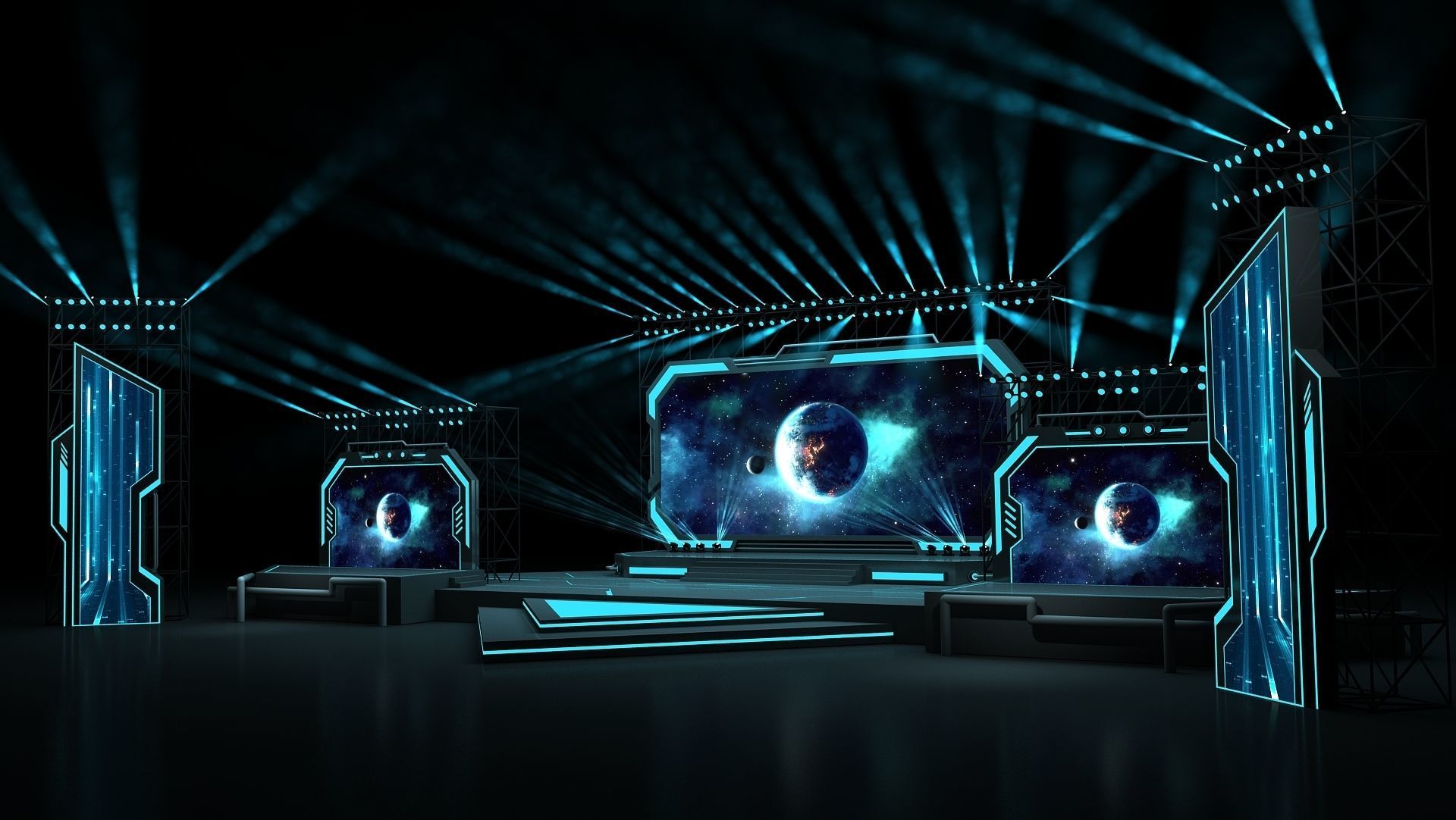 Event stage 06 design 3D model_4