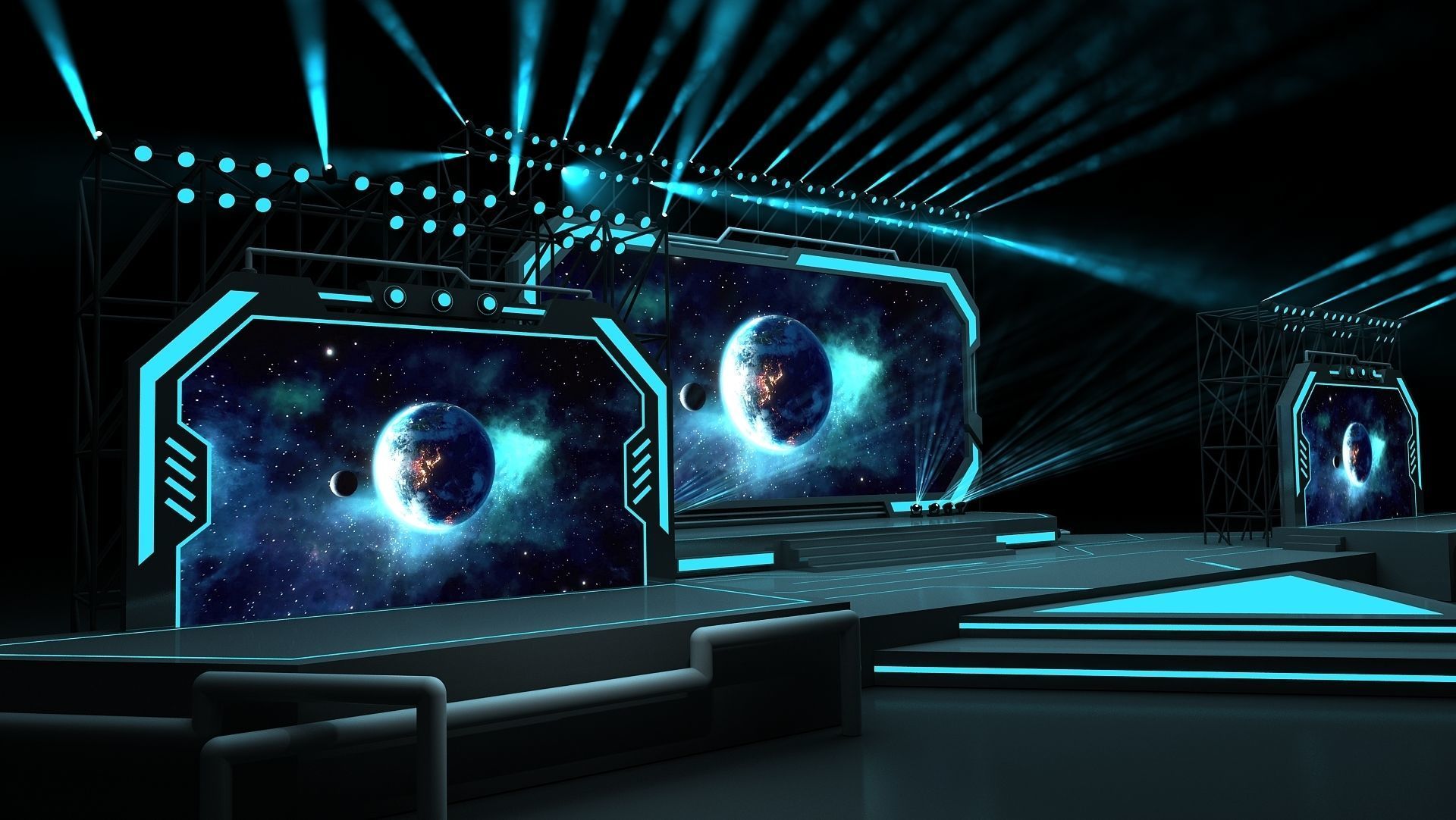 Event stage 06 design 3D model_3