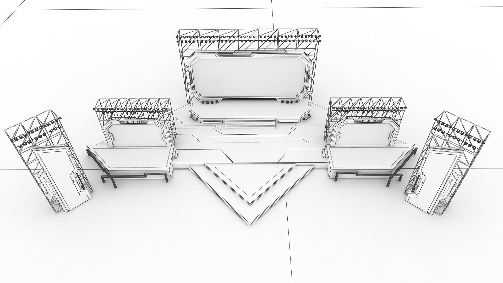 Event stage 06 design 3D model_8
