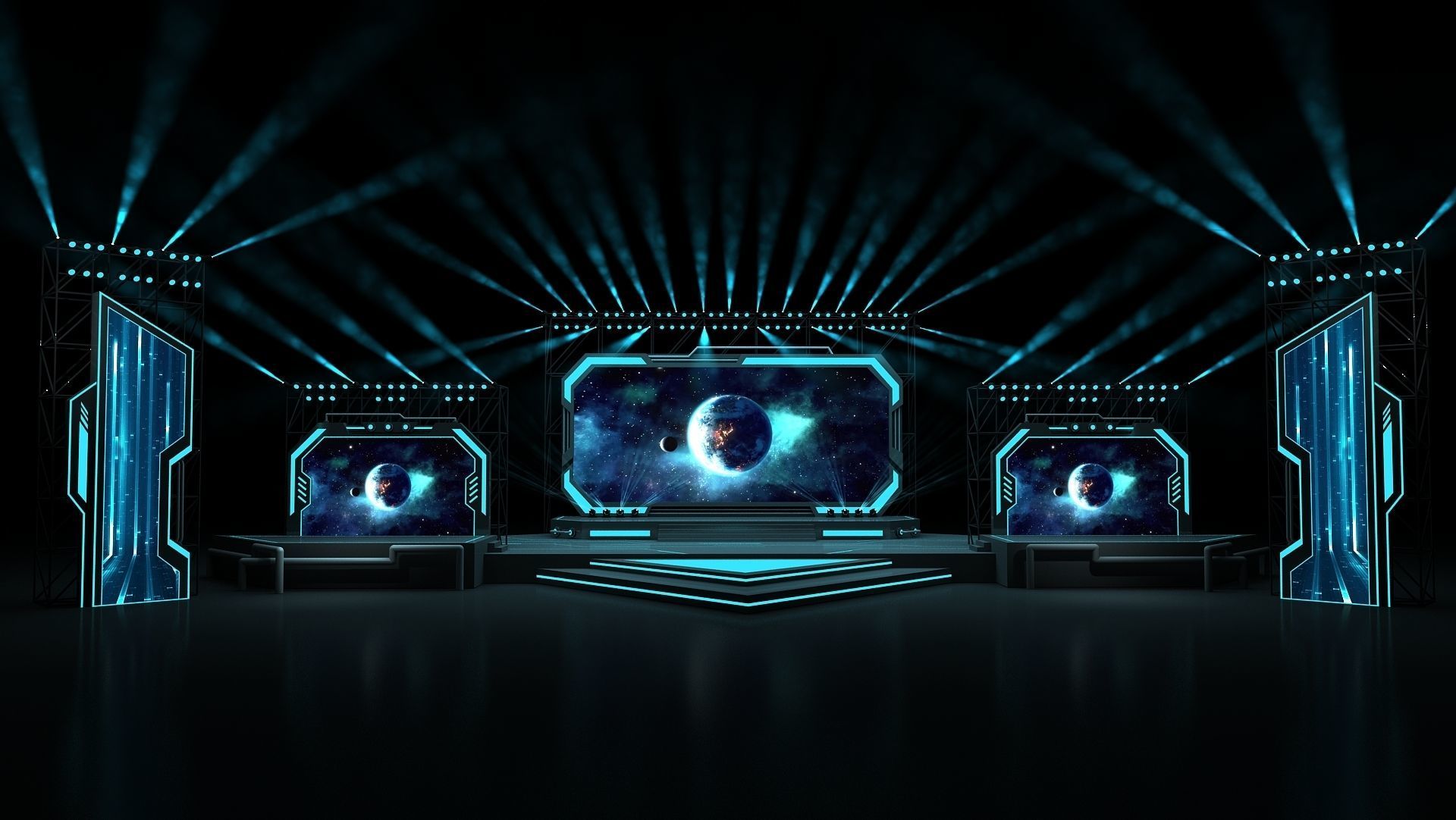 Event stage 06 design 3D model_2