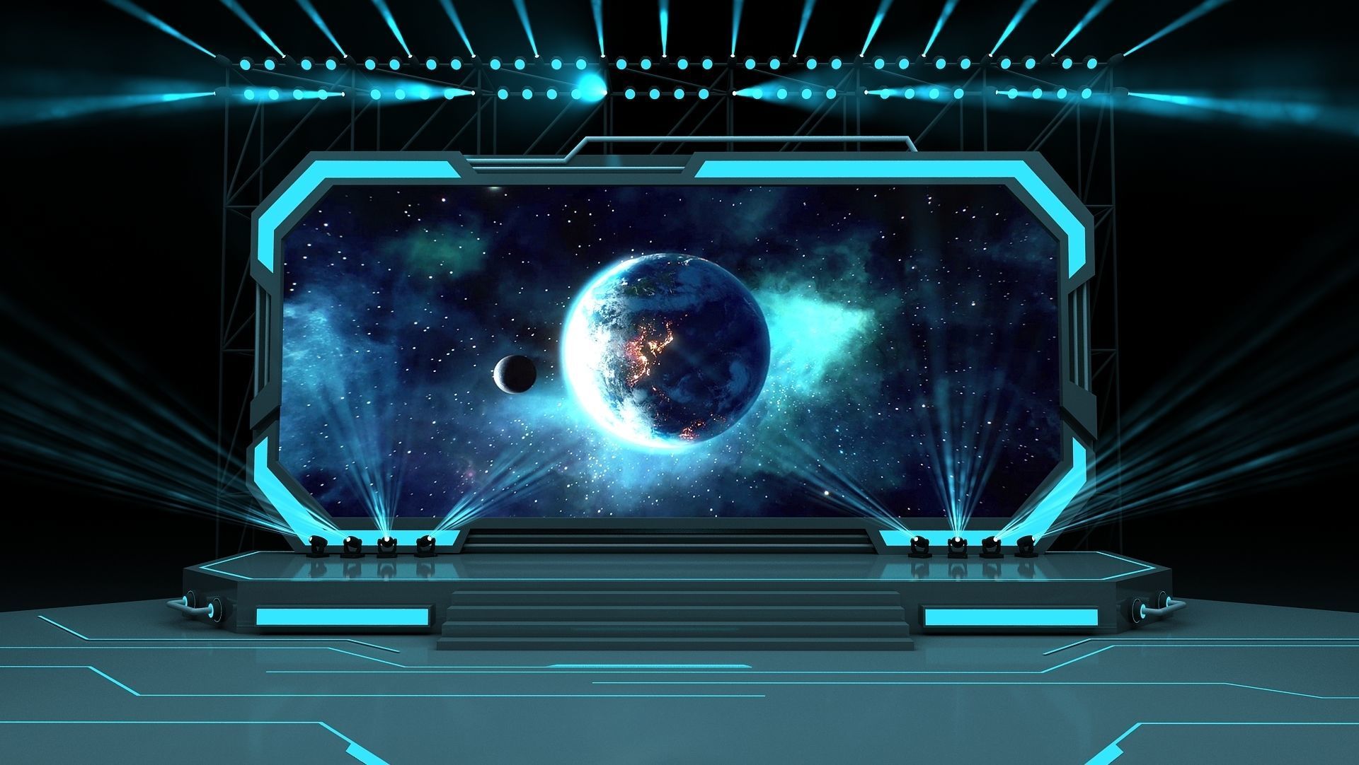 Event stage 06 design 3D model_5