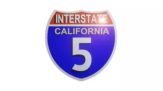 Sign Interstate California 5 