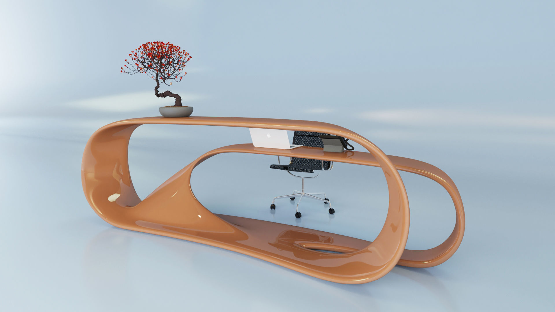 Drevva Reception Desk 3D model_5