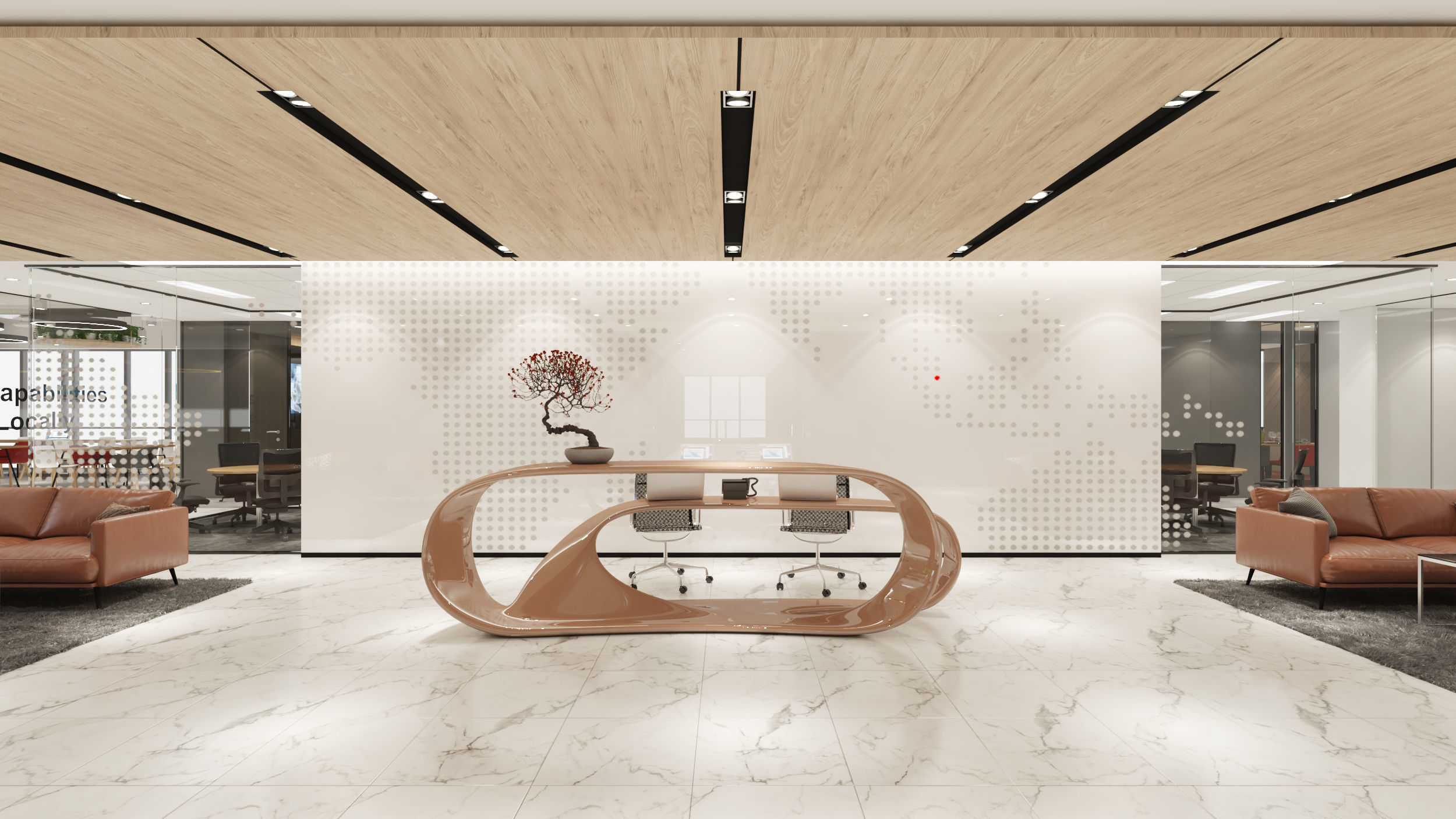 Drevva Reception Desk 3D model_1