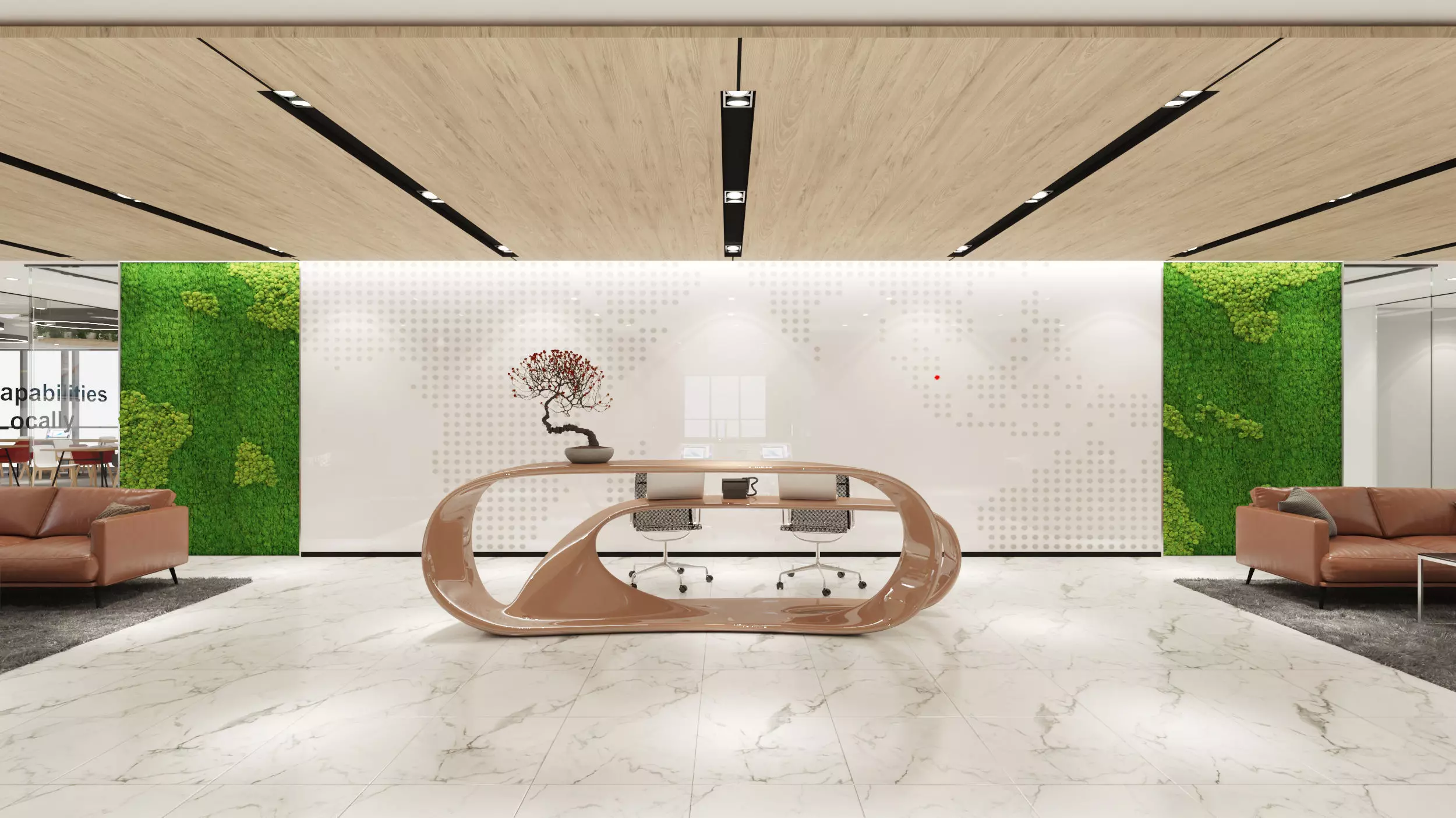 Drevva Reception Desk 3D model_0