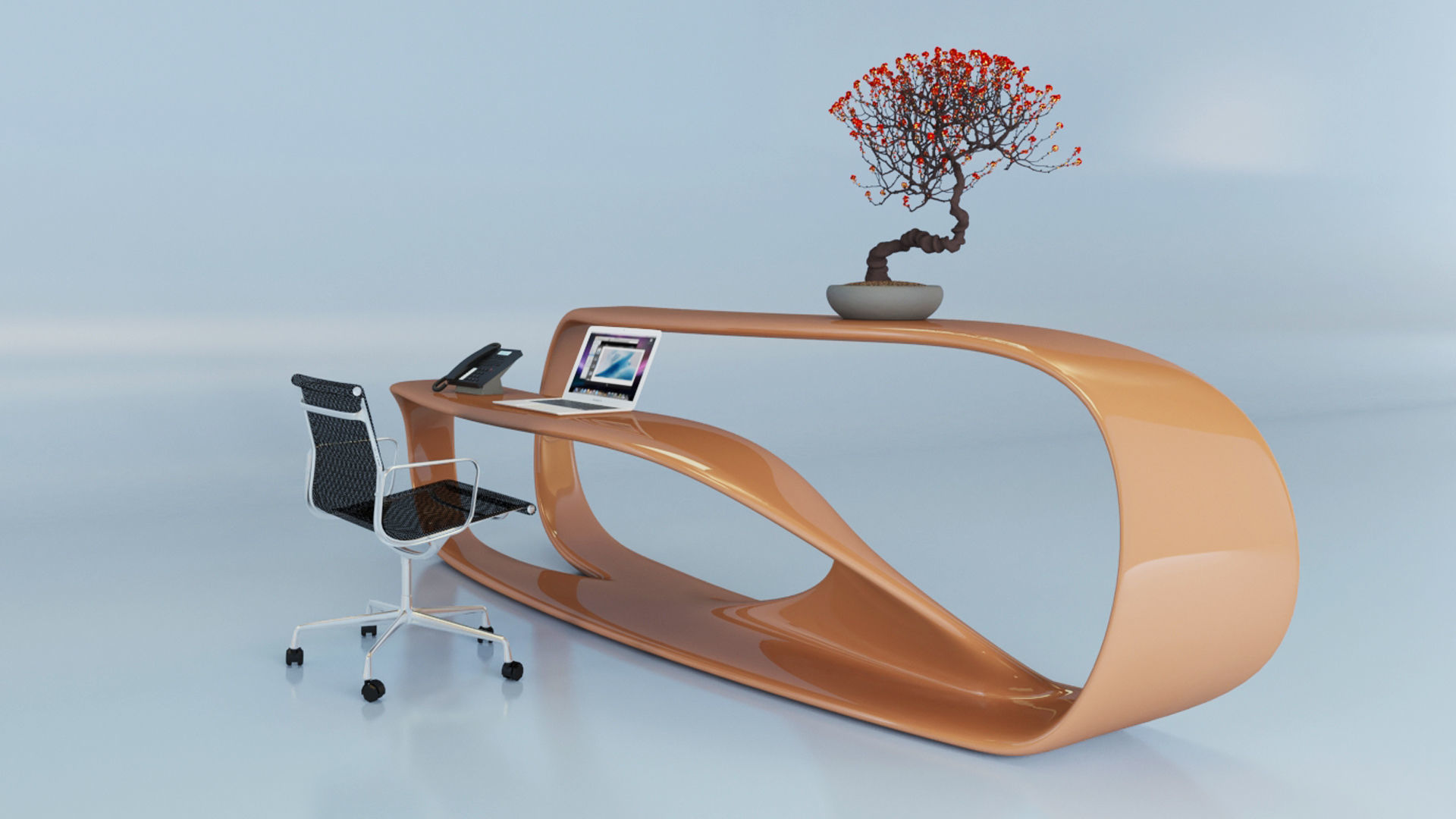 Drevva Reception Desk 3D model_10