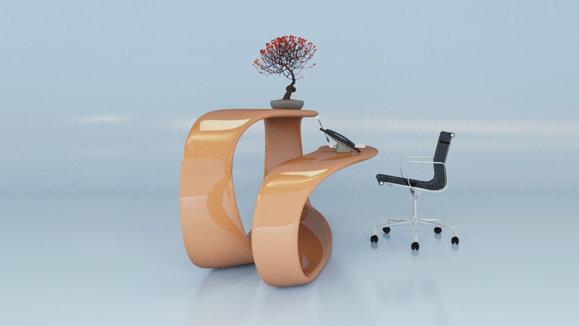 Drevva Reception Desk 3D model_8