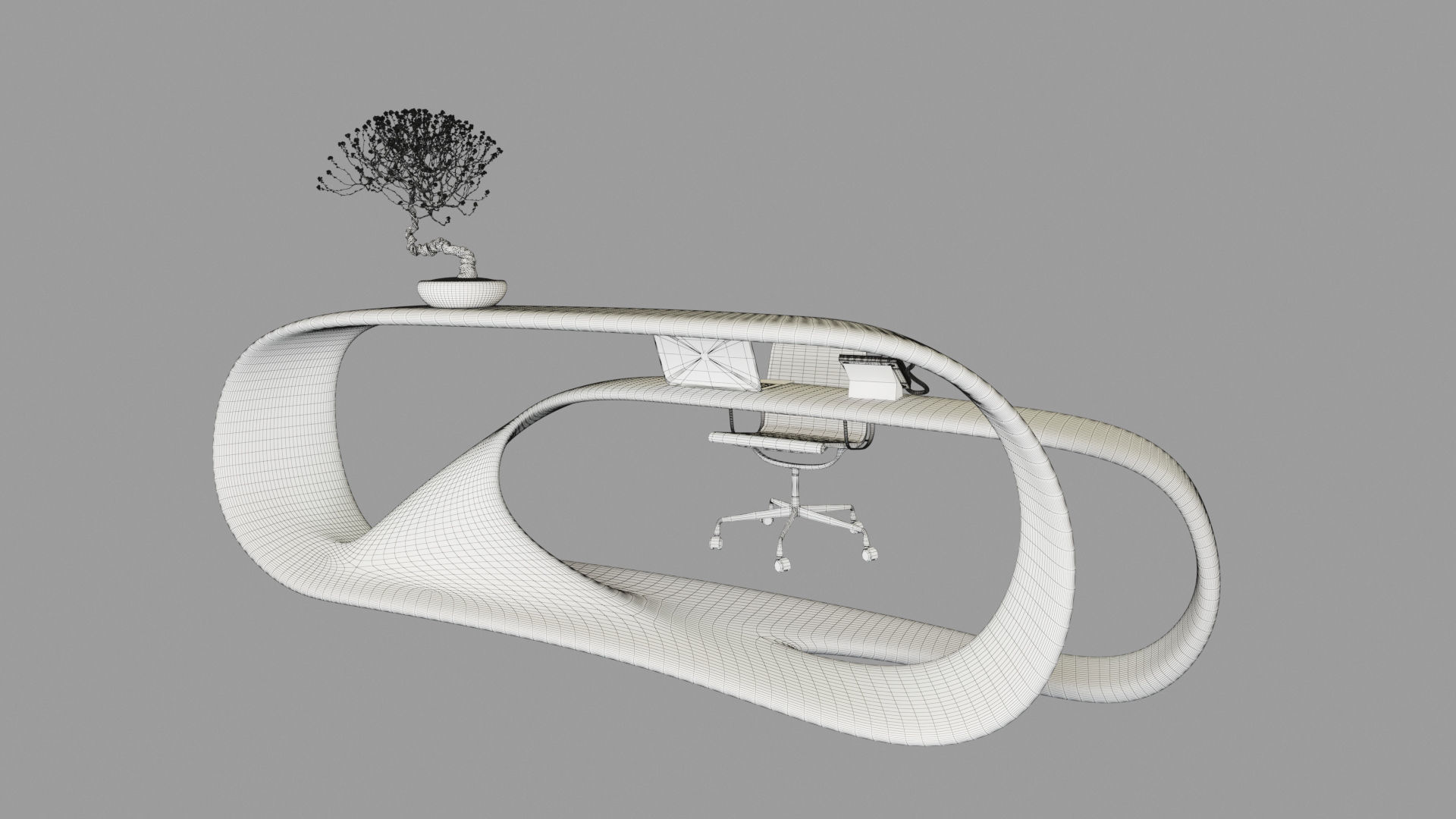 Drevva Reception Desk 3D model_11