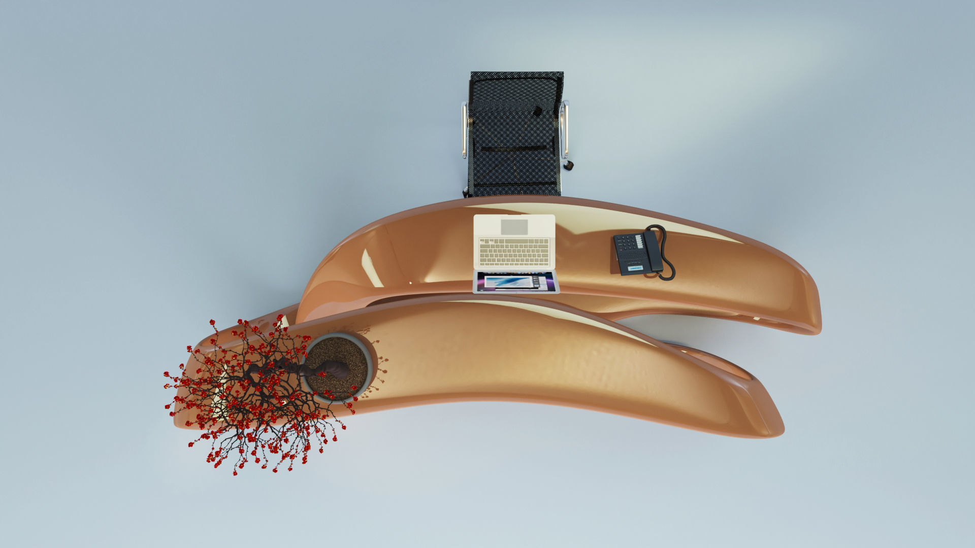 Drevva Reception Desk 3D model_7