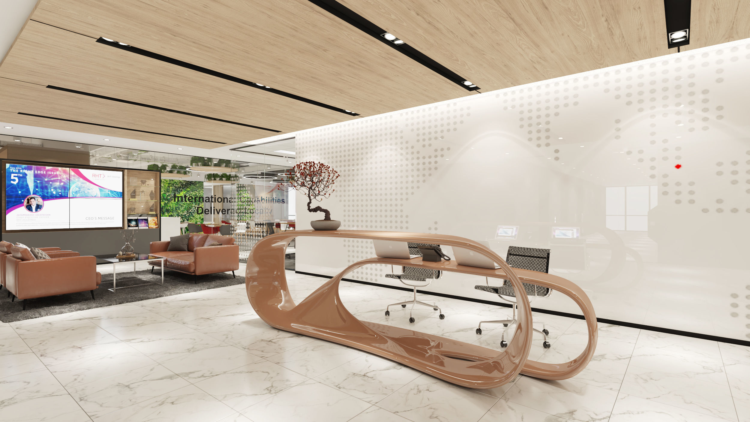 Drevva Reception Desk 3D model_2