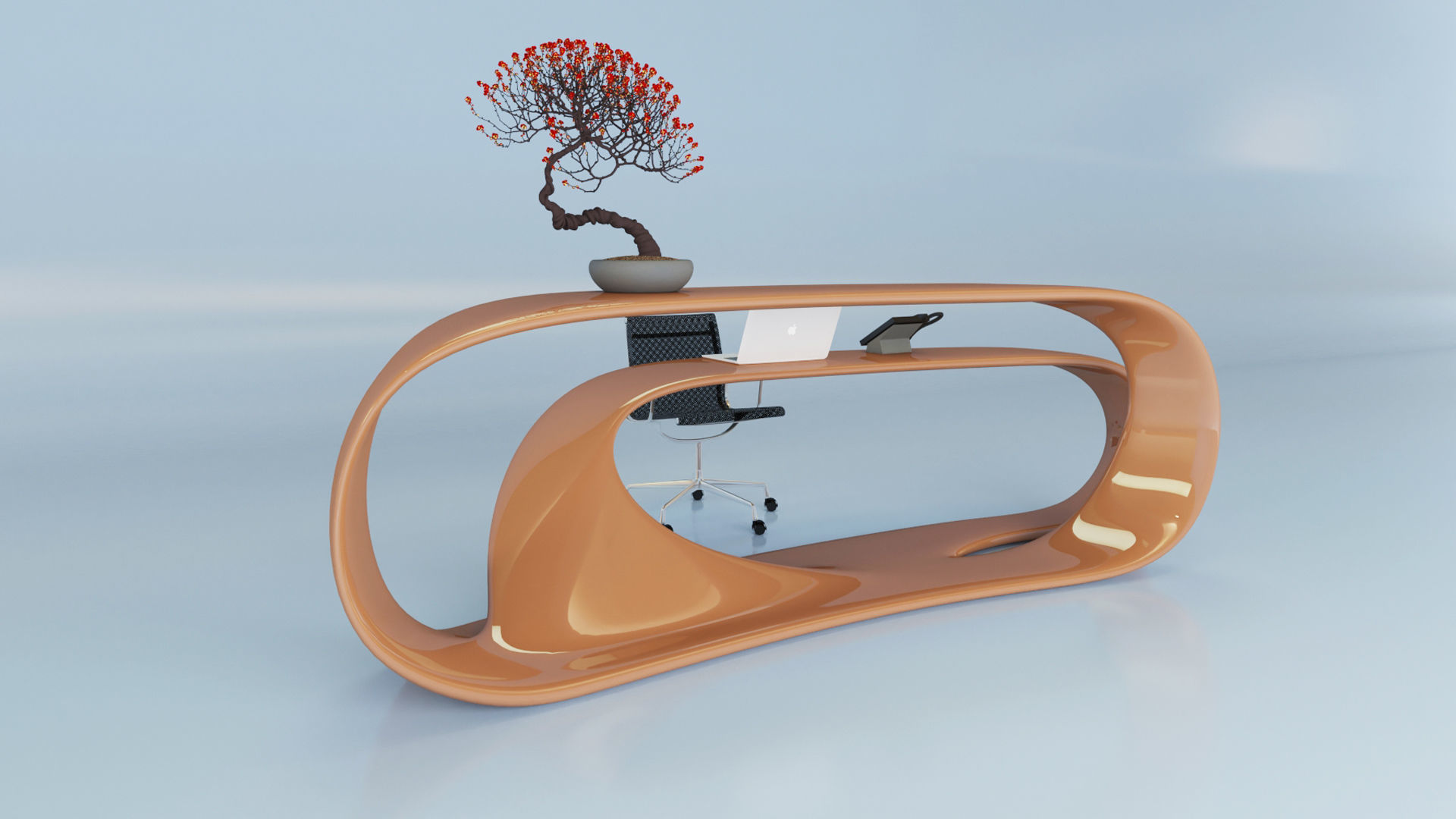 Drevva Reception Desk 3D model_6