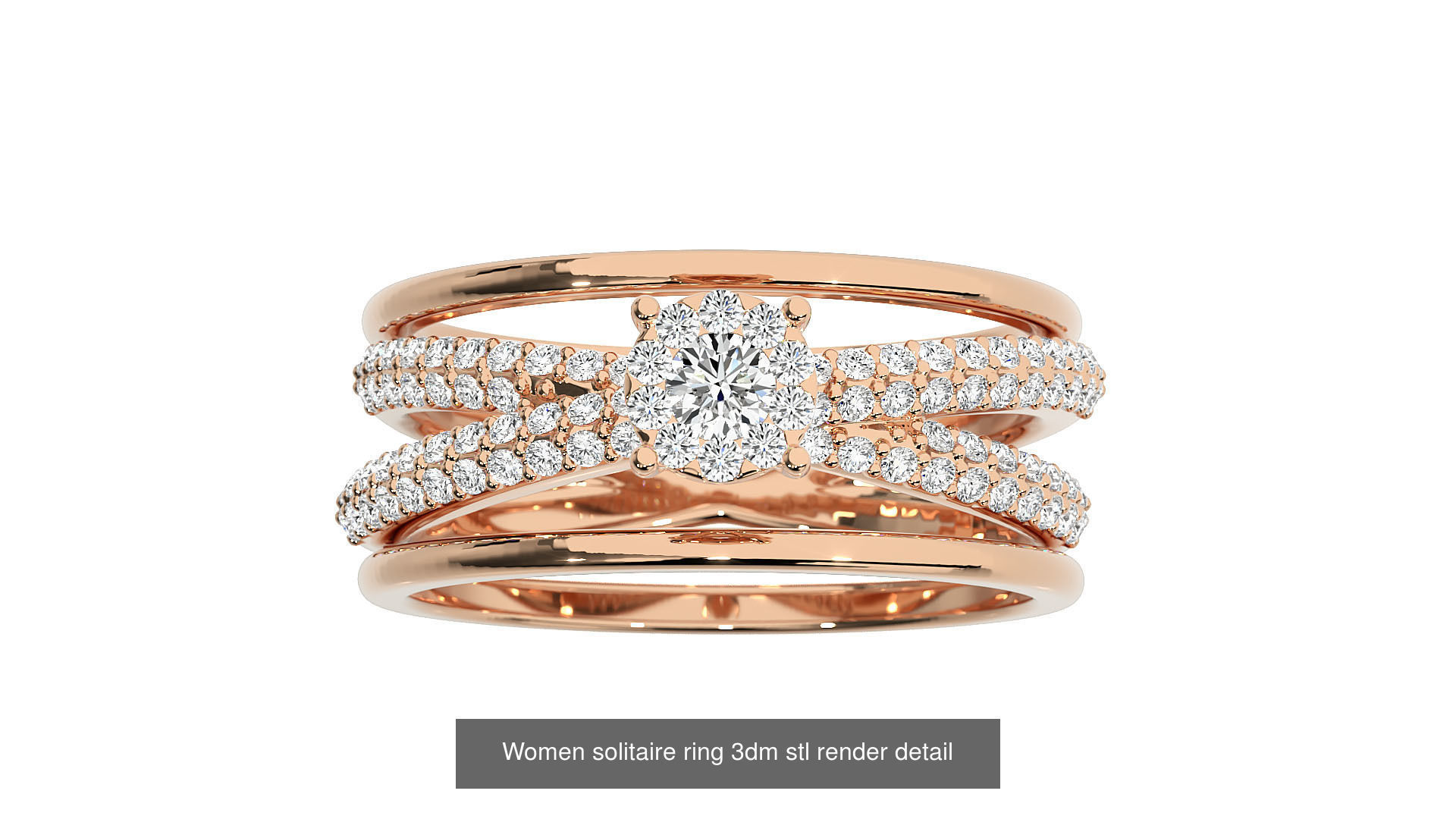 11 Solitaire ring with band 3dm stl renders details 3D Model Collection_11