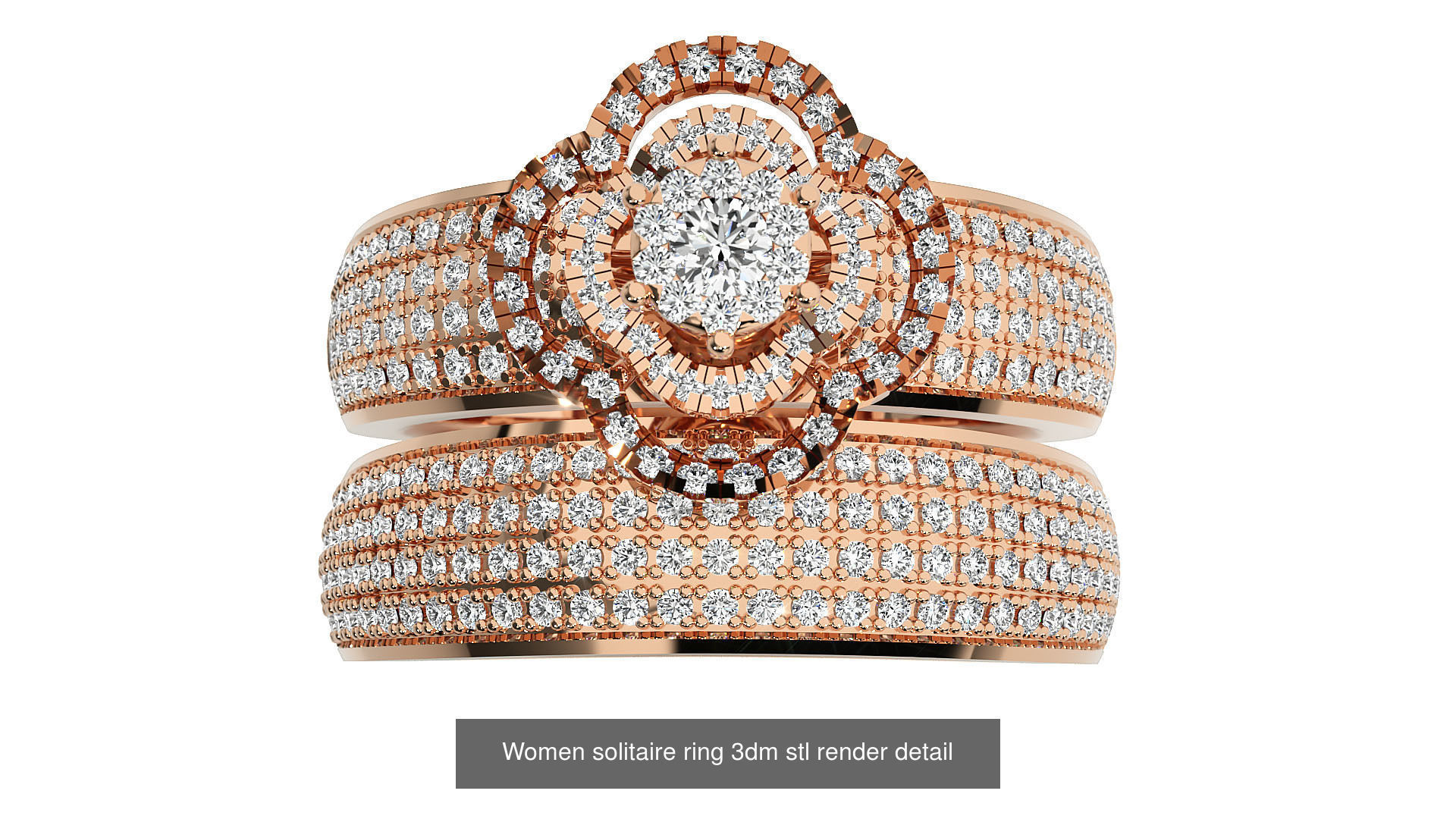 11 Solitaire ring with band 3dm stl renders details 3D Model Collection_6