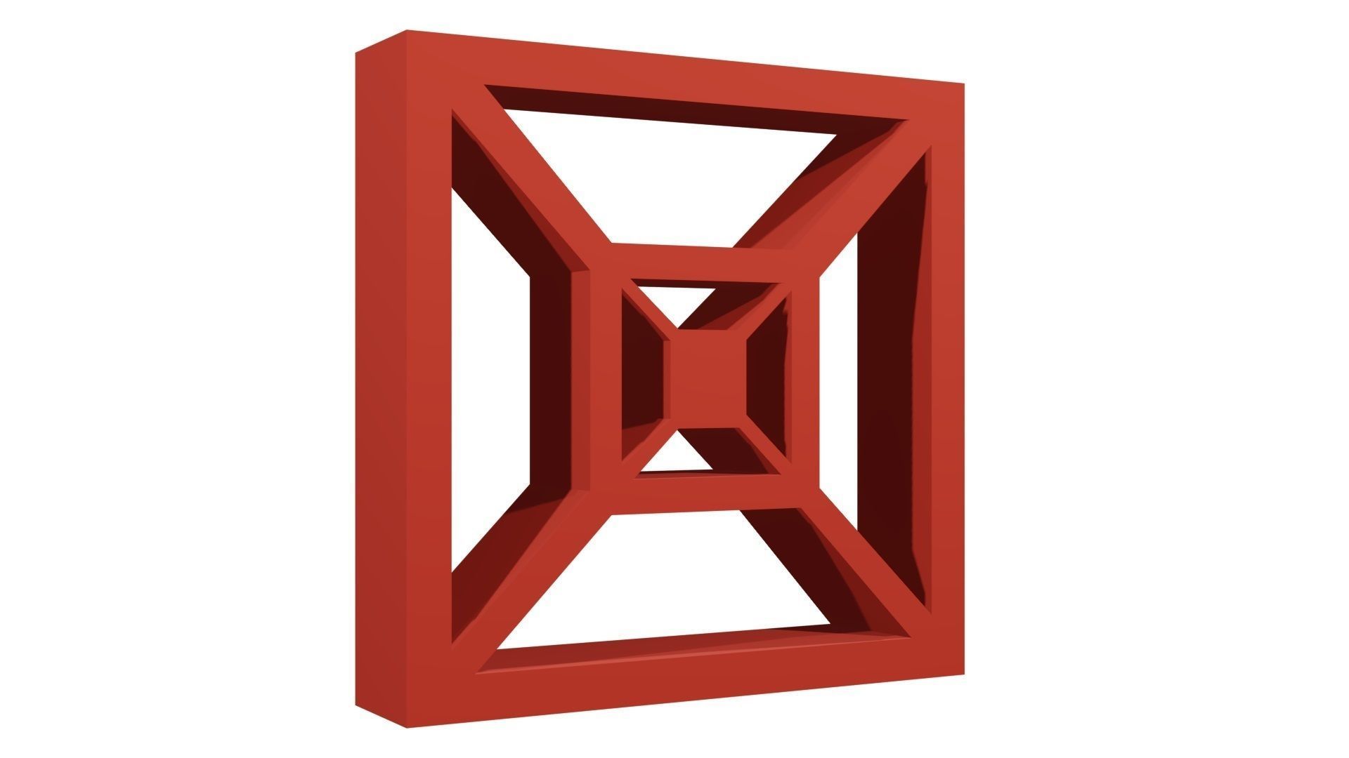 Jaali Block Web Brick 3D model_2