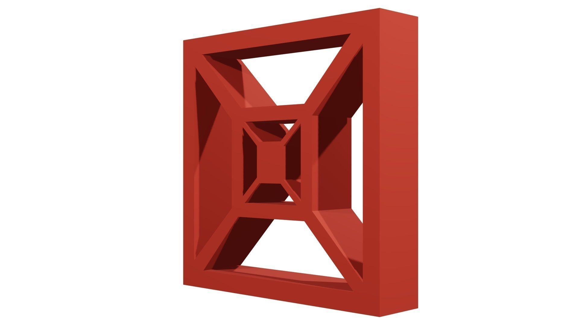 Jaali Block Web Brick 3D model_4