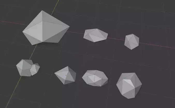 Lowpoly rock 3d model free