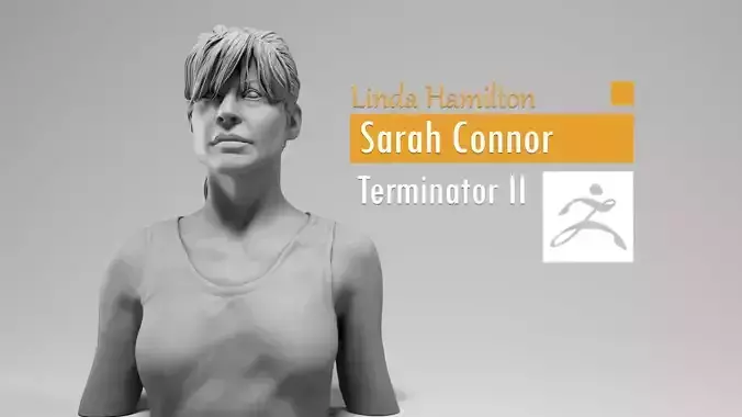 Linda Hamilton - Sarah Connor - Terminator 2 3D print model