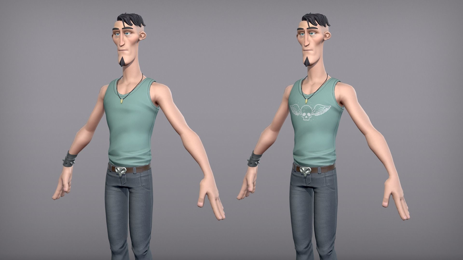 Cartoon male character Lukas Low-poly 3D model_8