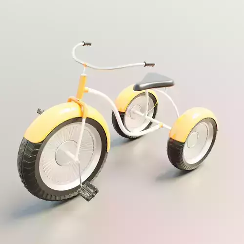 Children tricycle toy 3D model