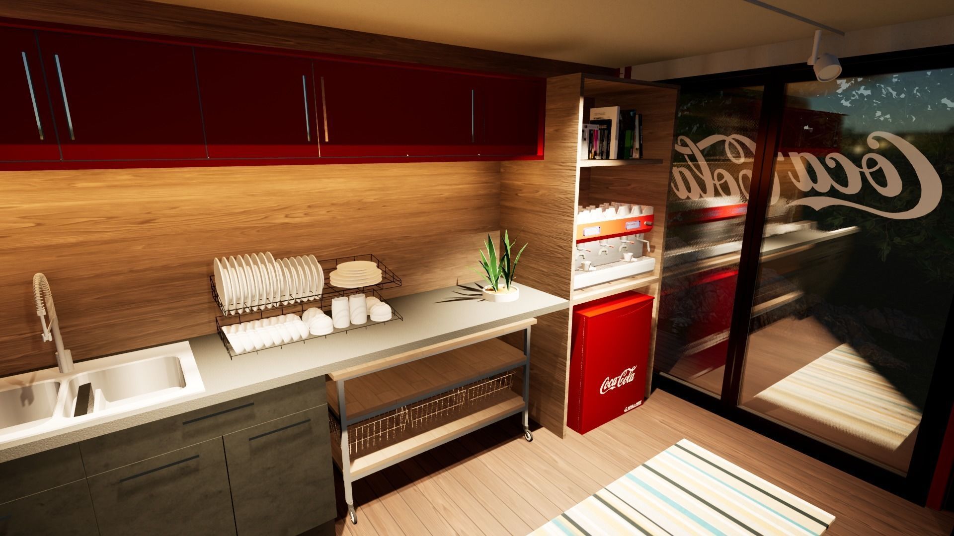 Shipping Container Restaurant 3D model_1