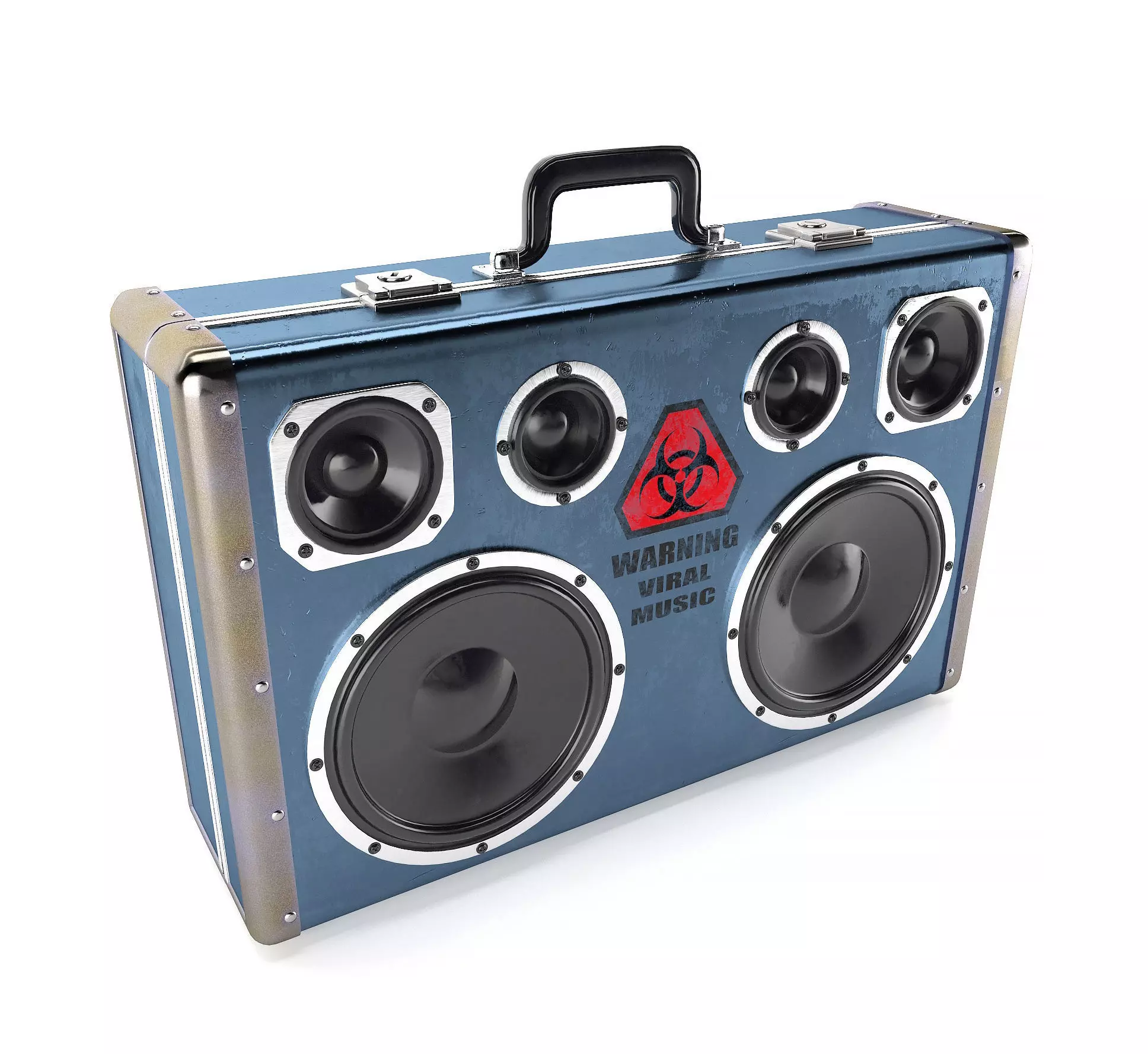 Boombox audio player 3D model_0